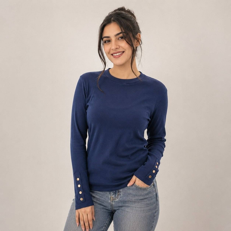 بلیز یقه گرد طرح zara