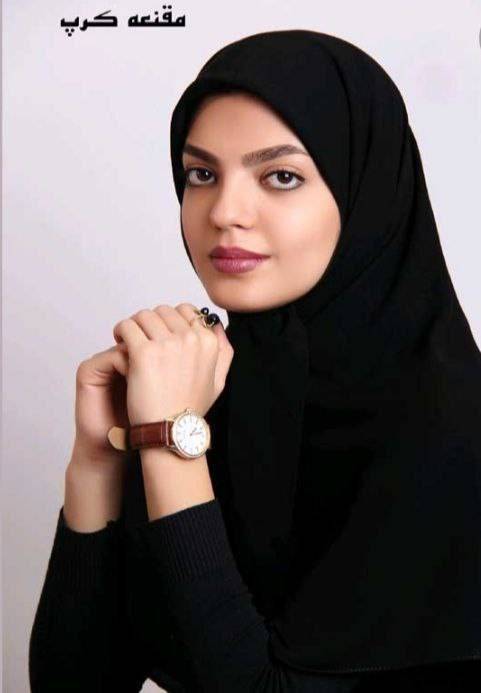 مقنعه کرپ خاویاری