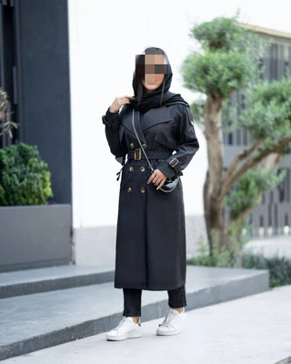پالتو بارانی بلند آستردار زمستانه
